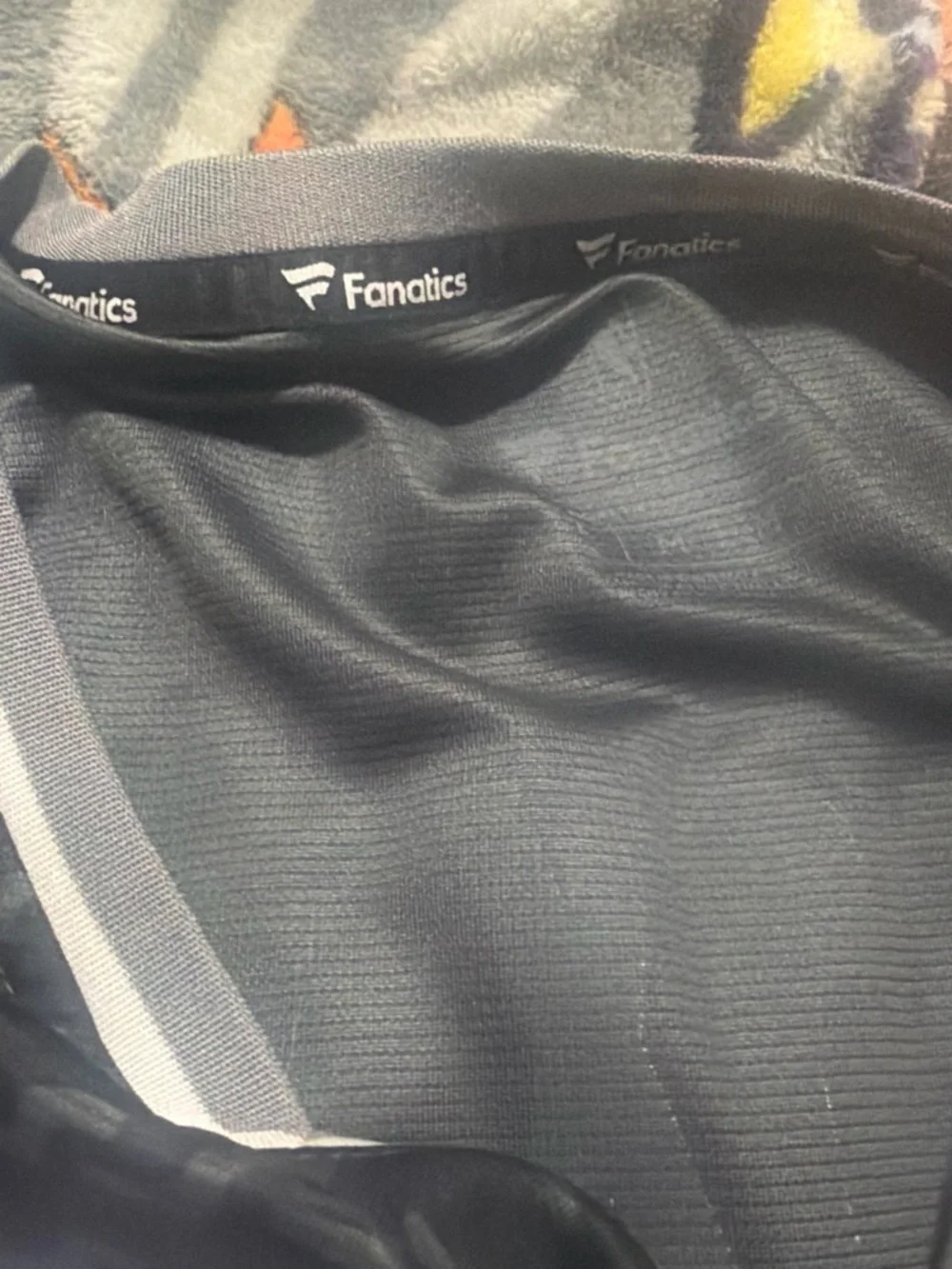 Fanatics Black and Gray Athletic Jersey with Branded Neckband